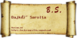 Bajkó Sarolta névjegykártya